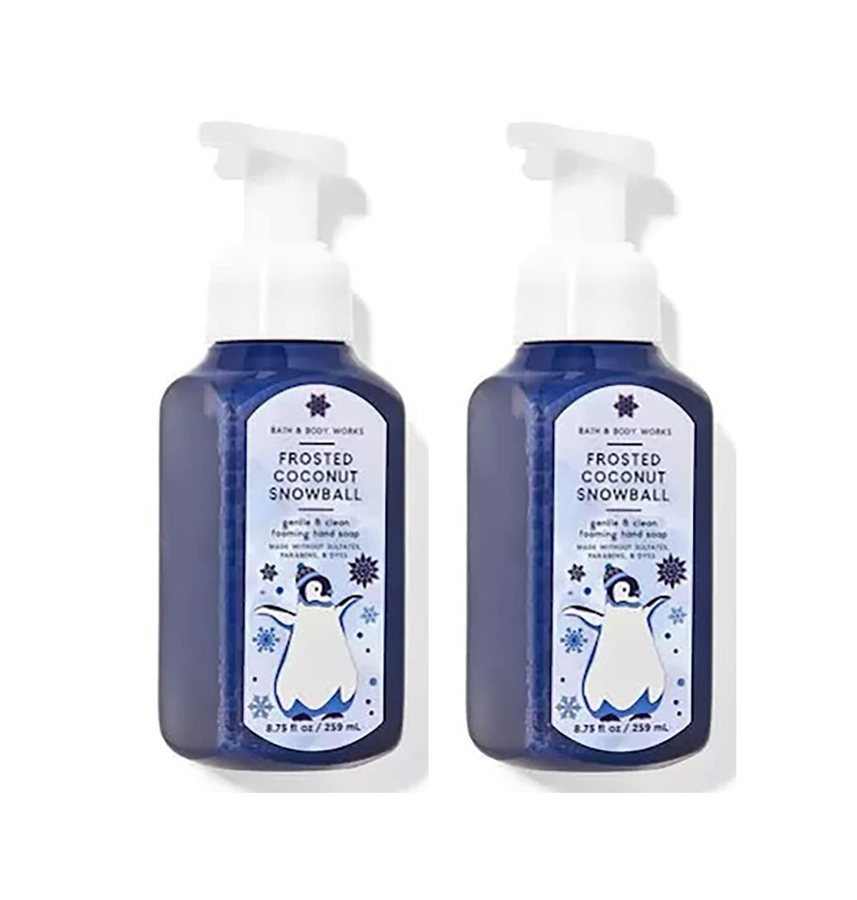 Bath & Body Works Gentle Foaming Hand Soap 8.75 Oz 2-Pack - Frosted Coconut Snowball