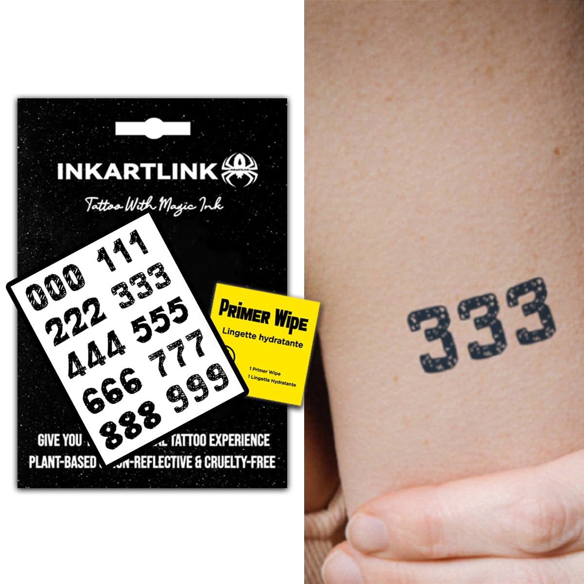 Inkartlink Lucky Number Semi Permanent Tattoo - Waterproof, Unique Design, Diy Tattoo