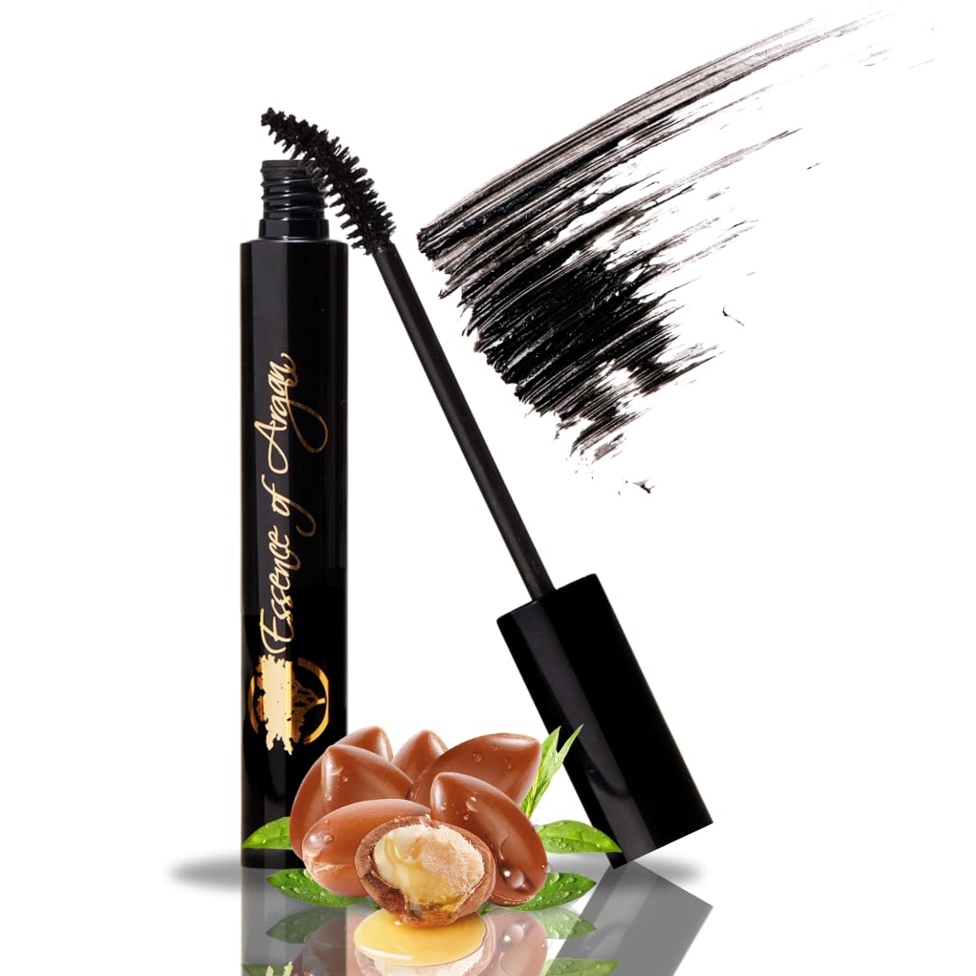 Essence Of Argan Waterproof Black Mascara - Lash Conditioner With Organic Argan Oil & Beeswax