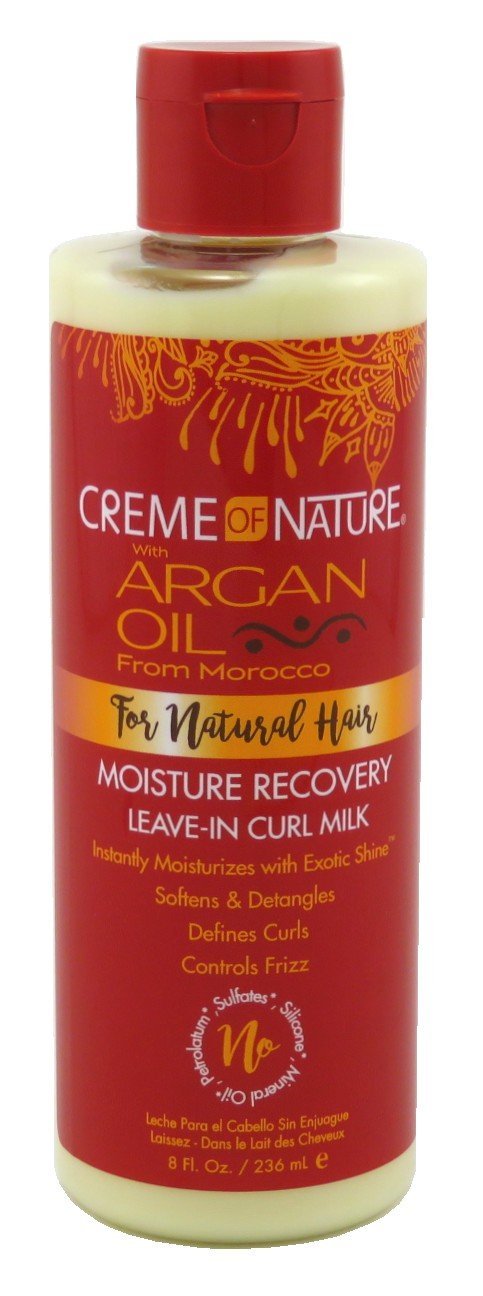 Creme Of Nature Argan Oil Leave In Curl Milk - Softens & Defines Curls, 8 Fl Oz