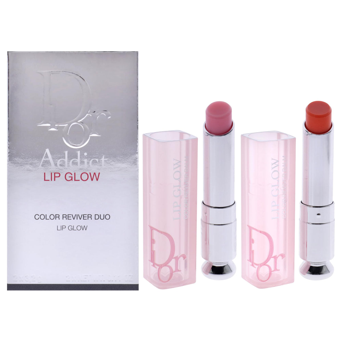 Dior Addict Lip Glow Duo Set - Red Moisturizing Lip Balm, 2 Count