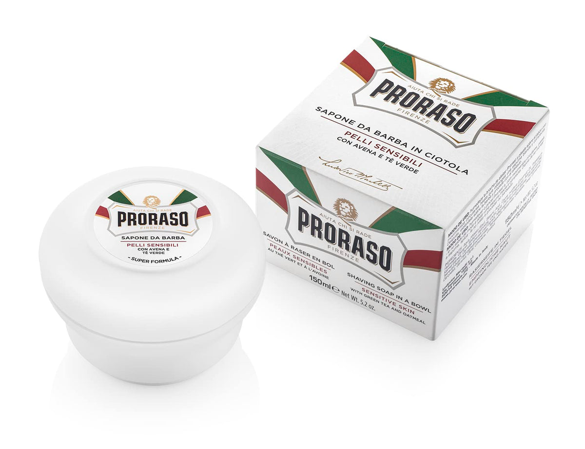 Proraso Sensitive Skin Shaving Soap In A Bowl, 5.2 Oz - Soothes & Protects