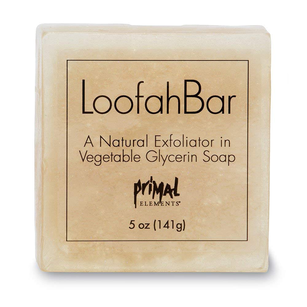 Apricot Island Handmade Glycerin Loofah Bar Soap By Primal Elements - 5 Oz, Moisturizing & Ex