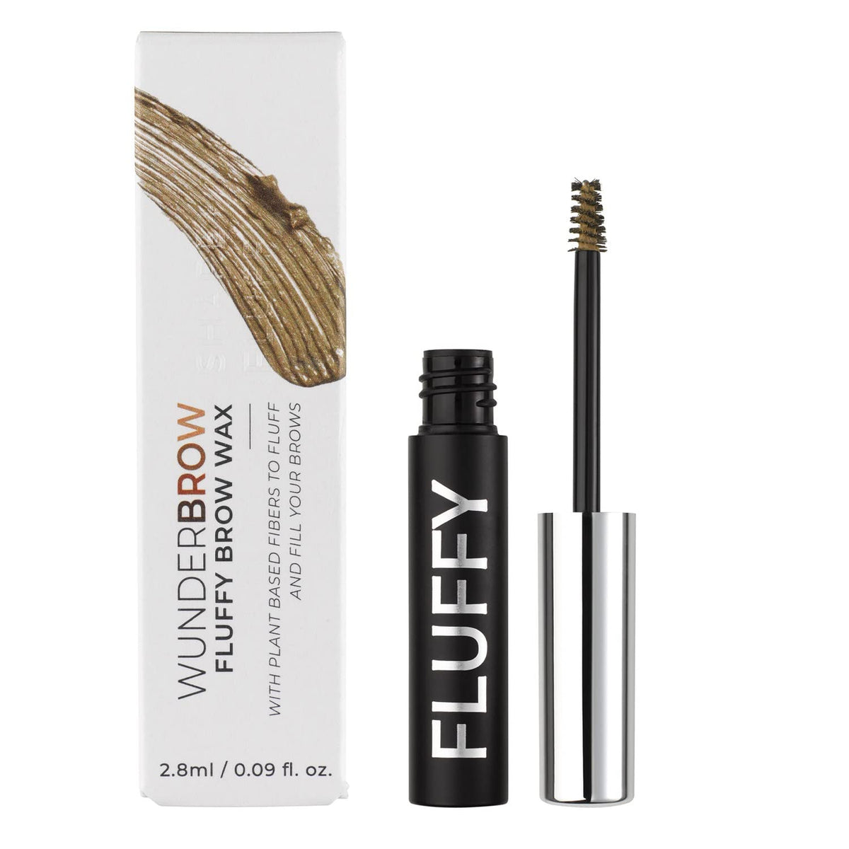 Wunderbrow Fluffy Brow Wax - Vegan, Waterproof, Long-Lasting Hold, Jojoba & Argan Oil, Blonde