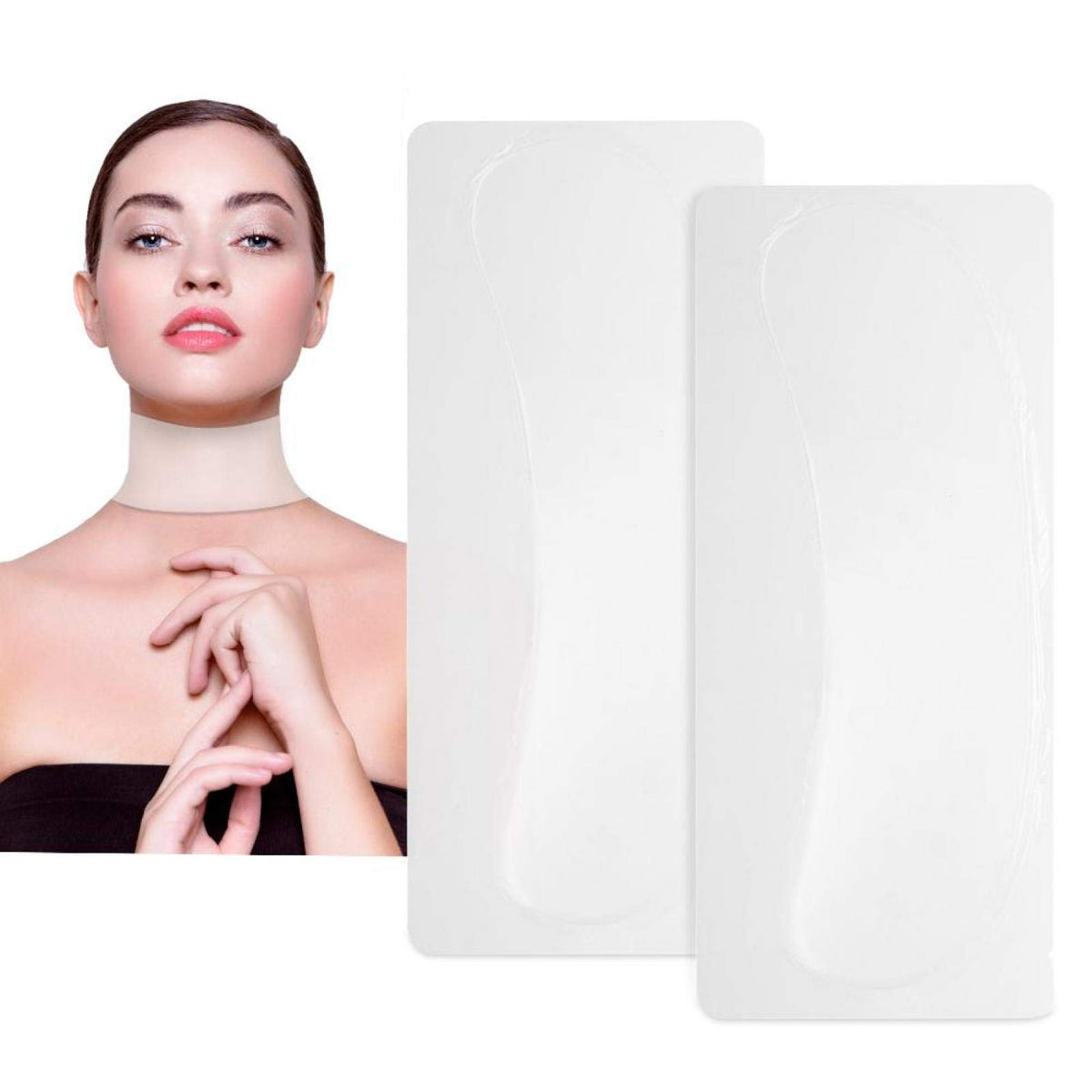 Tmishion Anti-Wrinkle Silicone Neck Patch - Reusable, Firming, Moisturizing, Whitening Pads