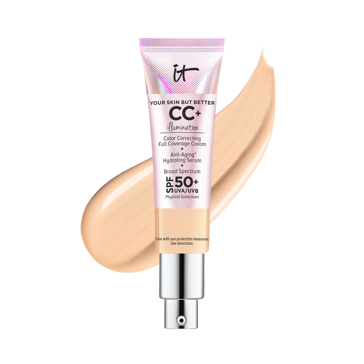 It Cosmetics Cc+ Cream Illumination, Full-Coverage Foundation & Spf 50+, 1.08 Fl Oz