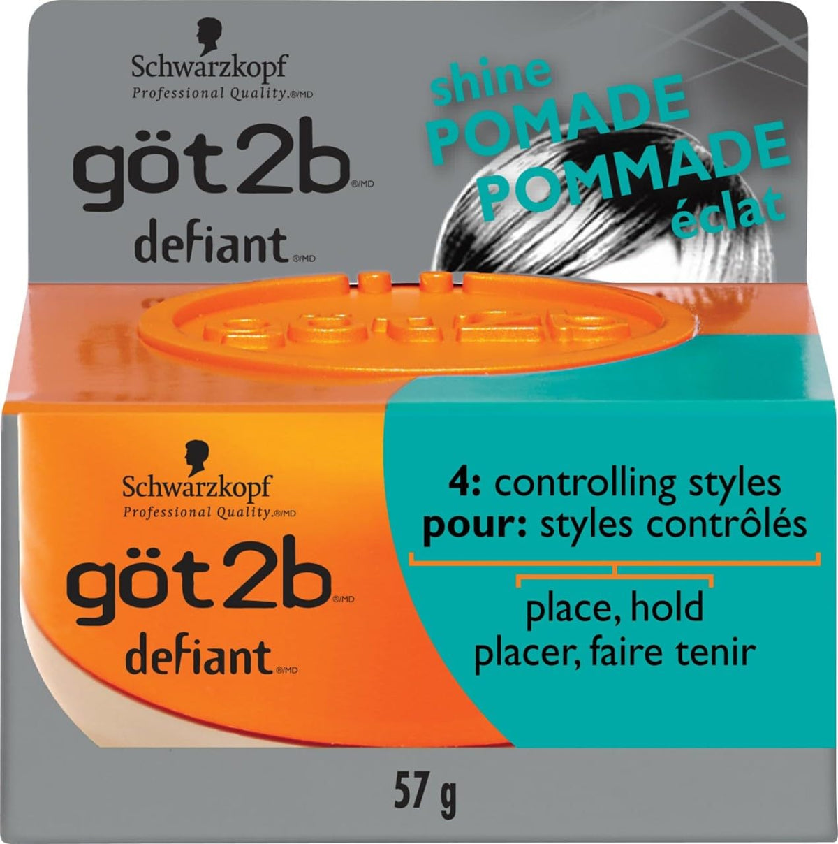 Got2B Defiant Define & Shine Pomade, 2 Oz - Multicolor Hair Styling Product