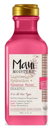 Maui Moisture Hibiscus Water Shampoo 13 Fl Oz (2 Pack) - Hydrating & Nourishing Hair Care