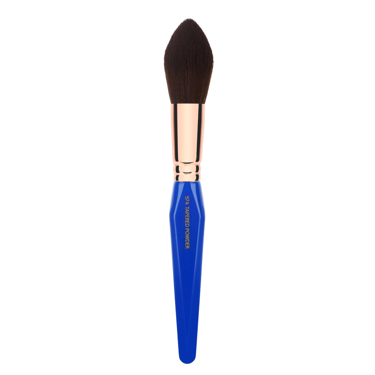 Bdellium Tools Vegan Tapered Powder Brush - Soft Synthetic Fibers, Blue, 1Pc