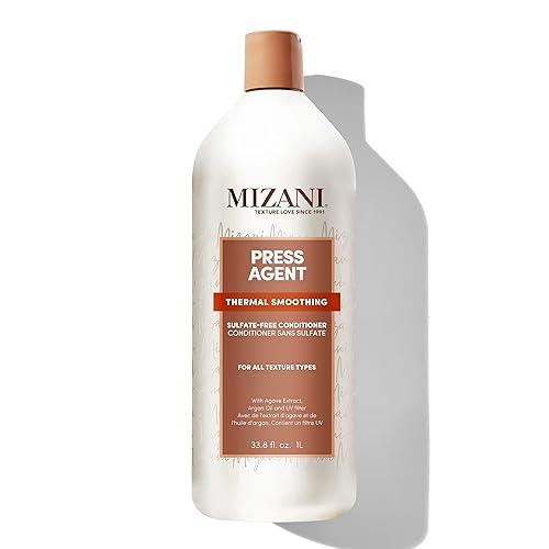 Mizani Press Agent Thermal Smoothing Conditioner, Sulfate-Free, 33.8 Fl Oz - Pink Grapefruit & Jasmine