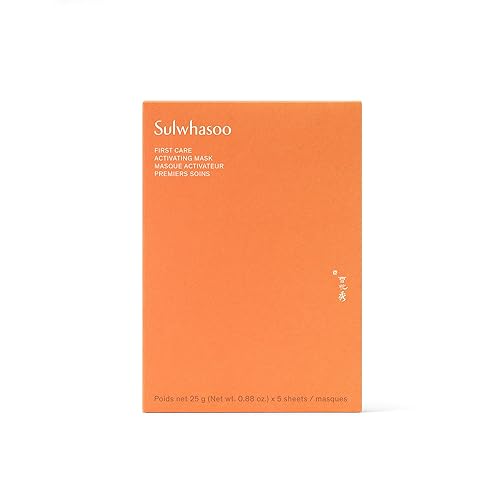 Sulwhasoo First Care Activating Sheet Mask - Hydrating, Plumping, Anti-Aging For Dry Skin, 5 Count