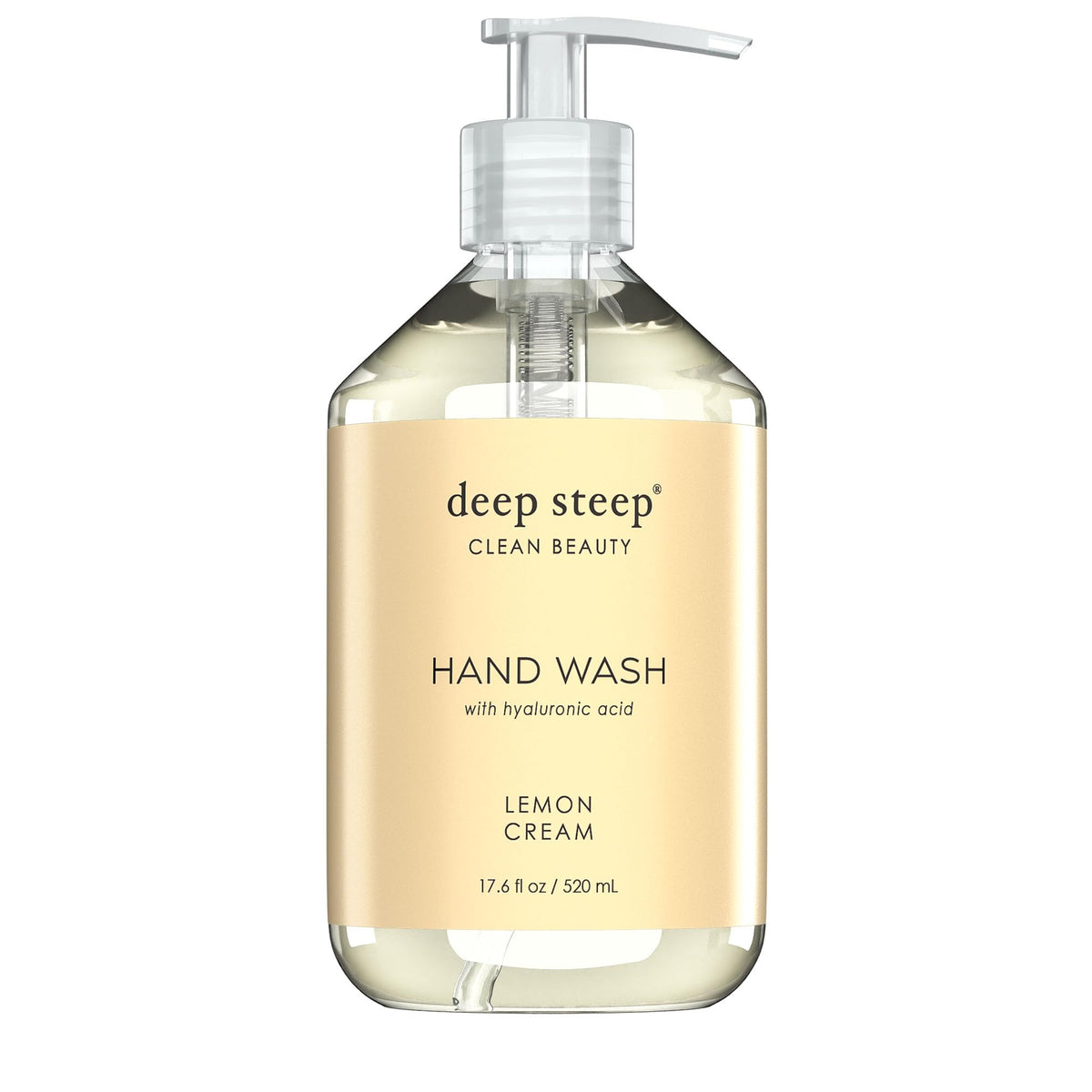 Deep Steep Lemon Cream Liquid Hand Wash, 17.6 Fl Oz - Nourishing & Refreshing Cleanser