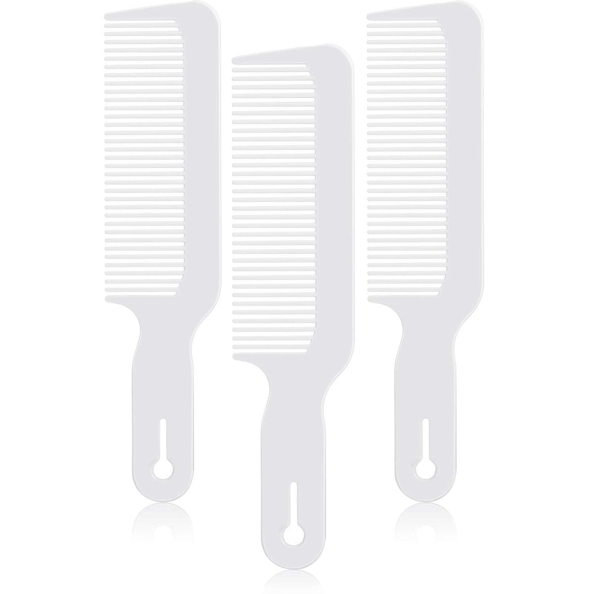 Boao 3 Pack Barber Combs - Lightweight Clipper Combs for Hair Cutting (White, Black, Red)