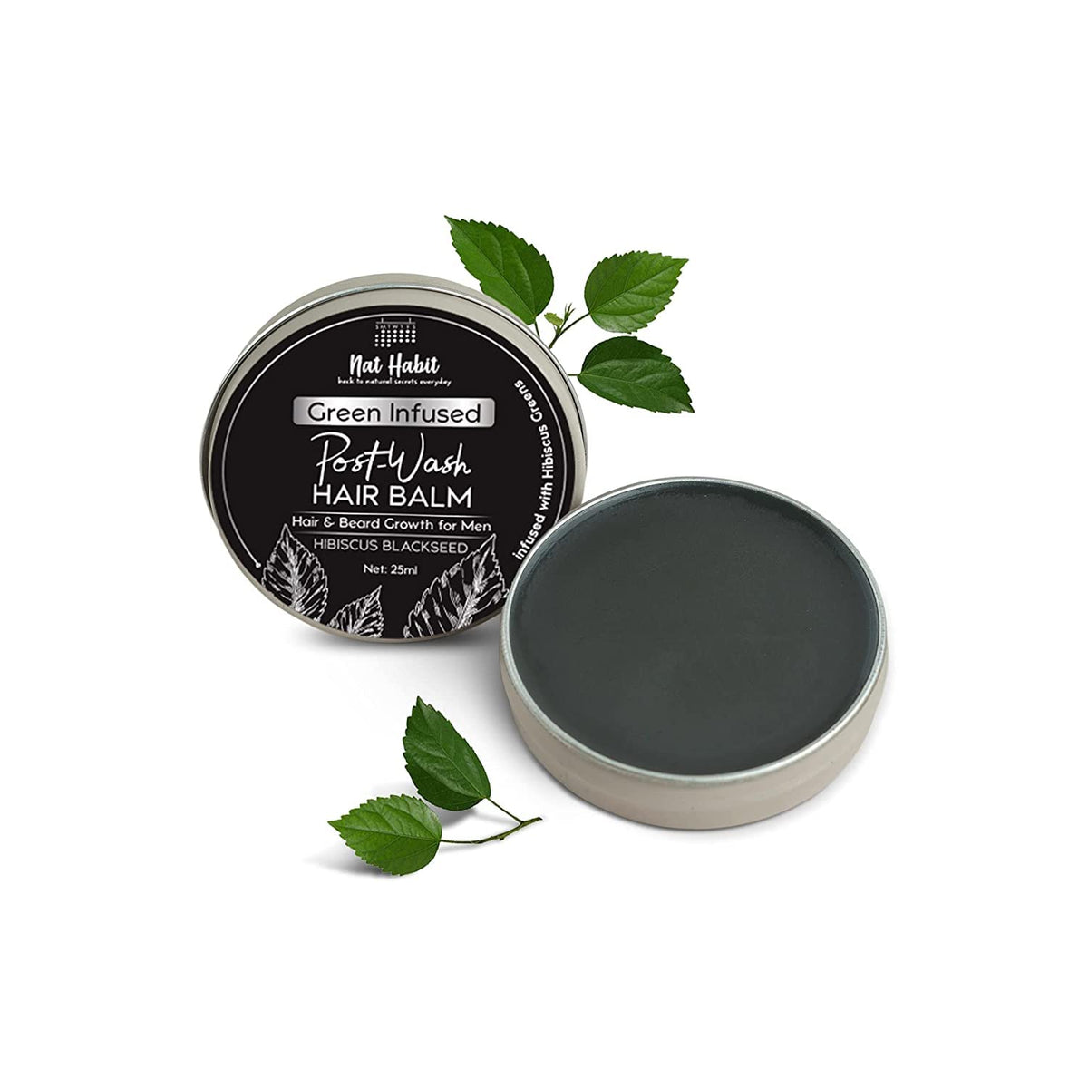 Nat Habit Hibiscus Black Seed Hair & Beard Balm For Growth & Smoothening - 25Ml