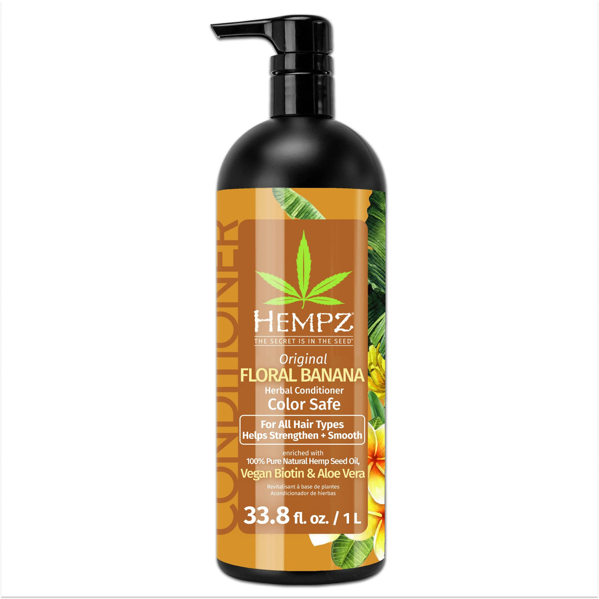 Hempz Biotin Conditioner 33.8 Fl Oz - Strengthens & Hydrates Dry, Damaged Hair