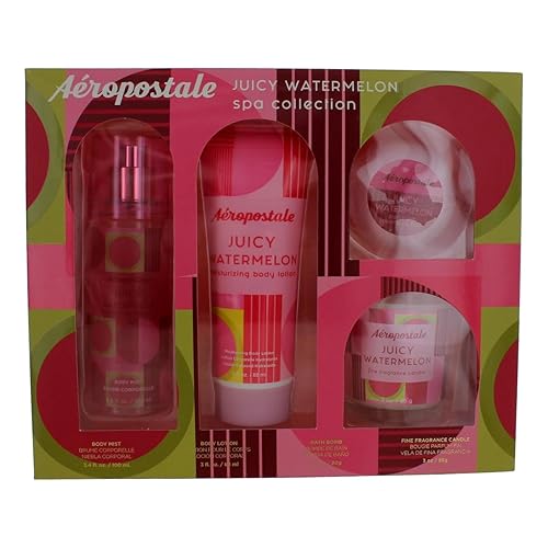 Aeropostale Juicy Watermelon 4-Piece Spa Collection - Refreshing Self-Care Set