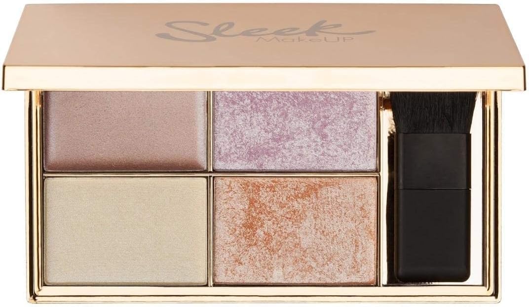 SLEEK Highlighting Palette, Solstice - 4 Dazzling Shades for Long-Lasting Glow, Lightweight Color