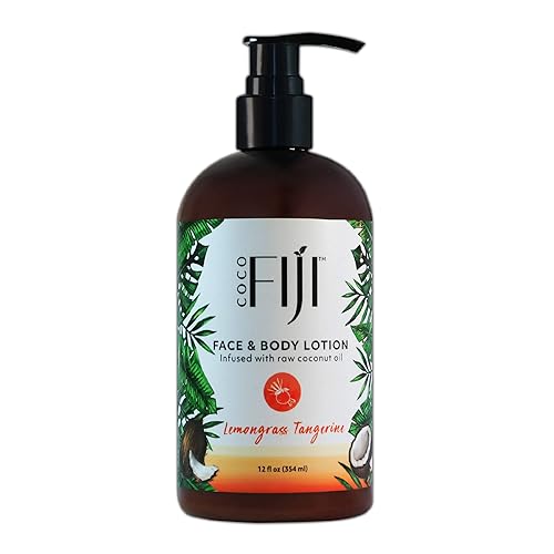 Organic Fiji Coco Fiji Face & Body Lotion With Coconut Oil - 12 Oz, Lemongrass Tangerine