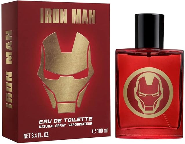 MARVEL Iron Man Eau de Toilette, 3.4 Fl Oz - Iconic Fragrance for Fans of Marvel Superheroes