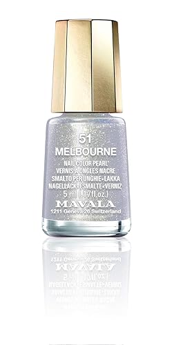 Mavala Nail Minicolor 237 Basel - Silver, 5Ml Long-Lasting Nail Polish, 0.2 Fl Oz