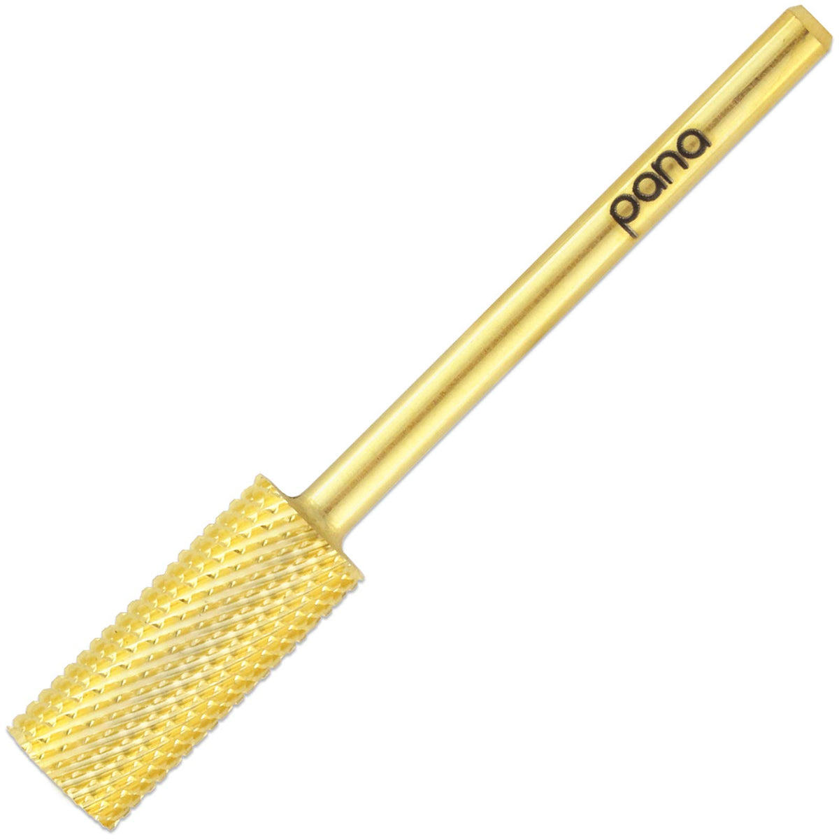 Pana Gold Small Barrel Nail Drill Bit - 3/32&quot; Shank, Medium Grit For Acrylic & Gel Manicure