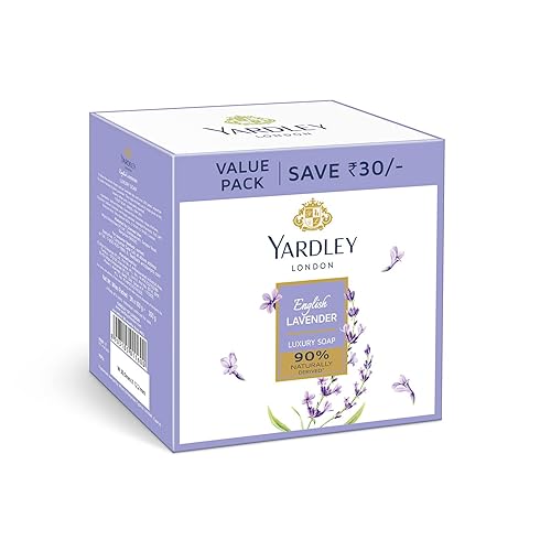 Yardley English Lavender Luxury Soap, 3X100Gm - Moisturizing & Fragrant Bath Essential