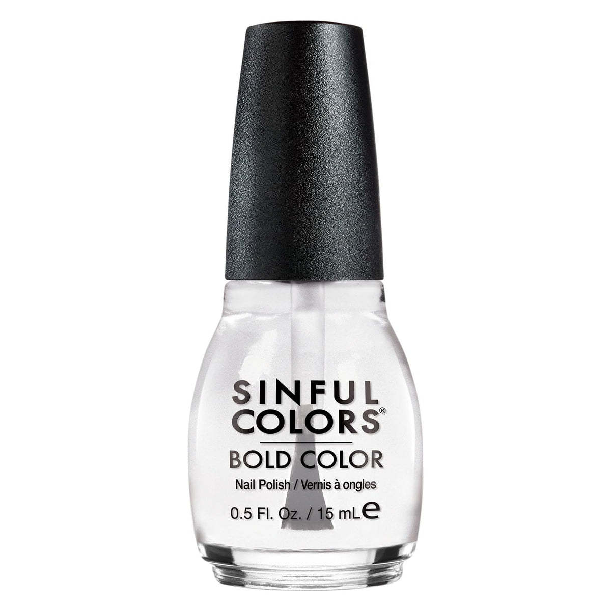 Sinfulcolors Clear Nail Polish Top Coat, 0.5 Fl Oz - High Shine Finish, Quick Dry