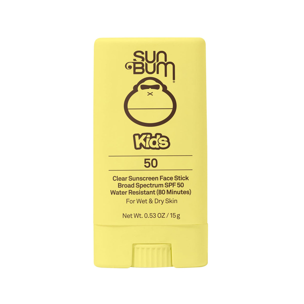 Sun Bum Kids Spf 50 Clear Face Stick Sunscreen - Broad Spectrum, Travel Friendly, 0.53 Oz