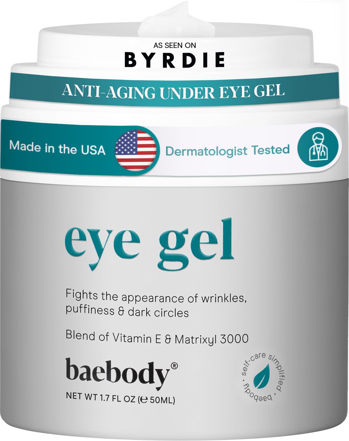 Baebody Eye Gel - Cooling Under Eye Cream for Dark Circles & Puffiness - 1.7 Fl Oz