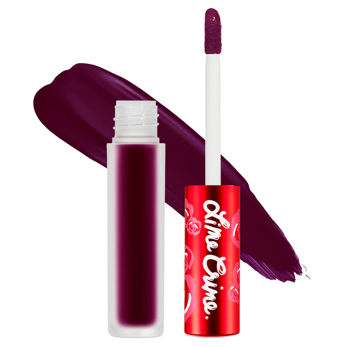 Lime Crime Velvetines Liquid Matte Lipstick Scandal - Long Lasting Deep Plum, Talc-Free