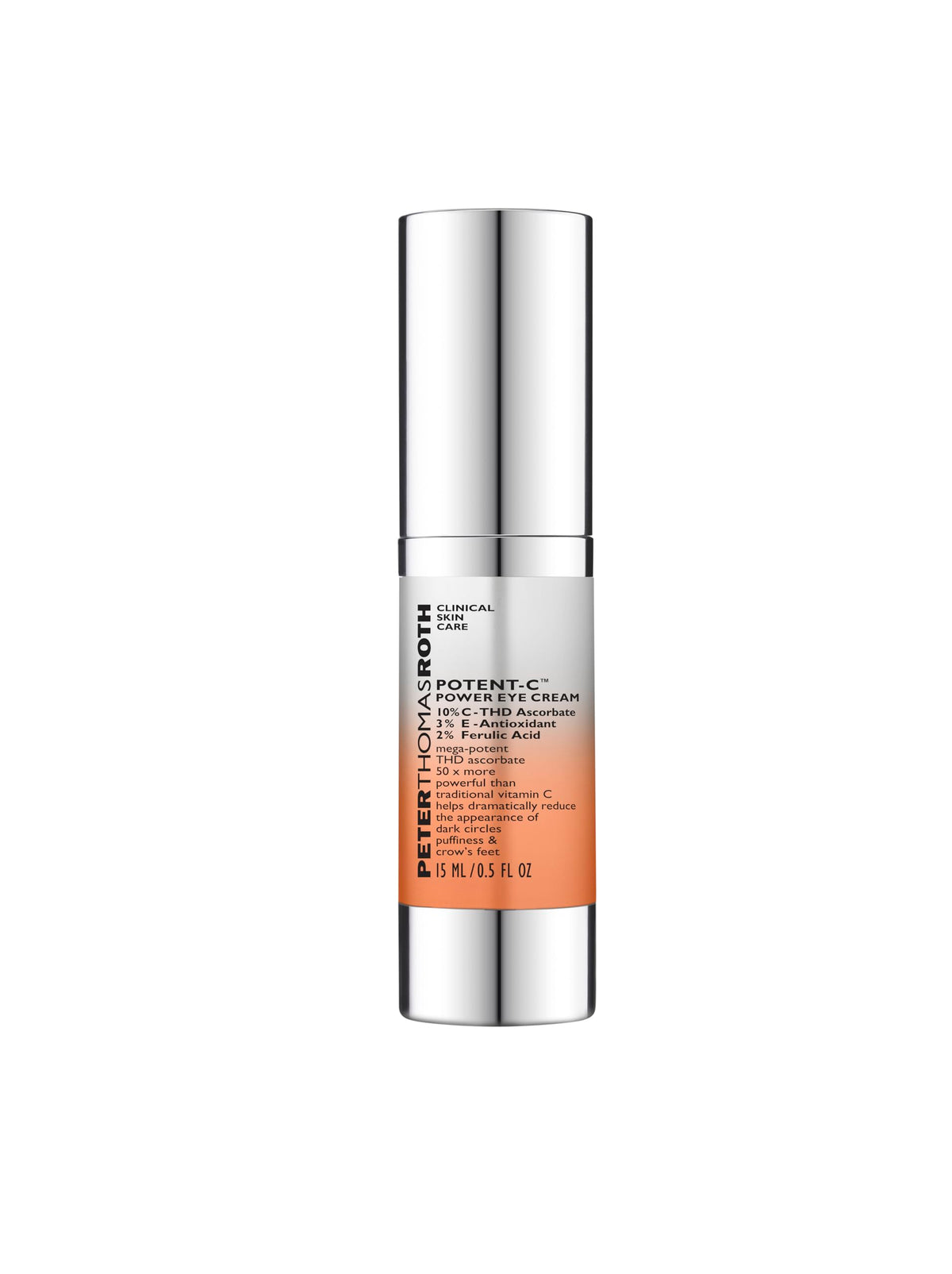 Peter Thomas Roth Potent-C Eye Cream, Brightening Vitamin C For Dark Circles & Puffiness, 0.5 Oz