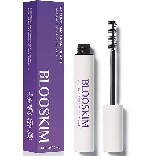 Blooskim Mascara for Mature Women 60+, Lengthening & Volumizing, Black 0.24 FL OZ