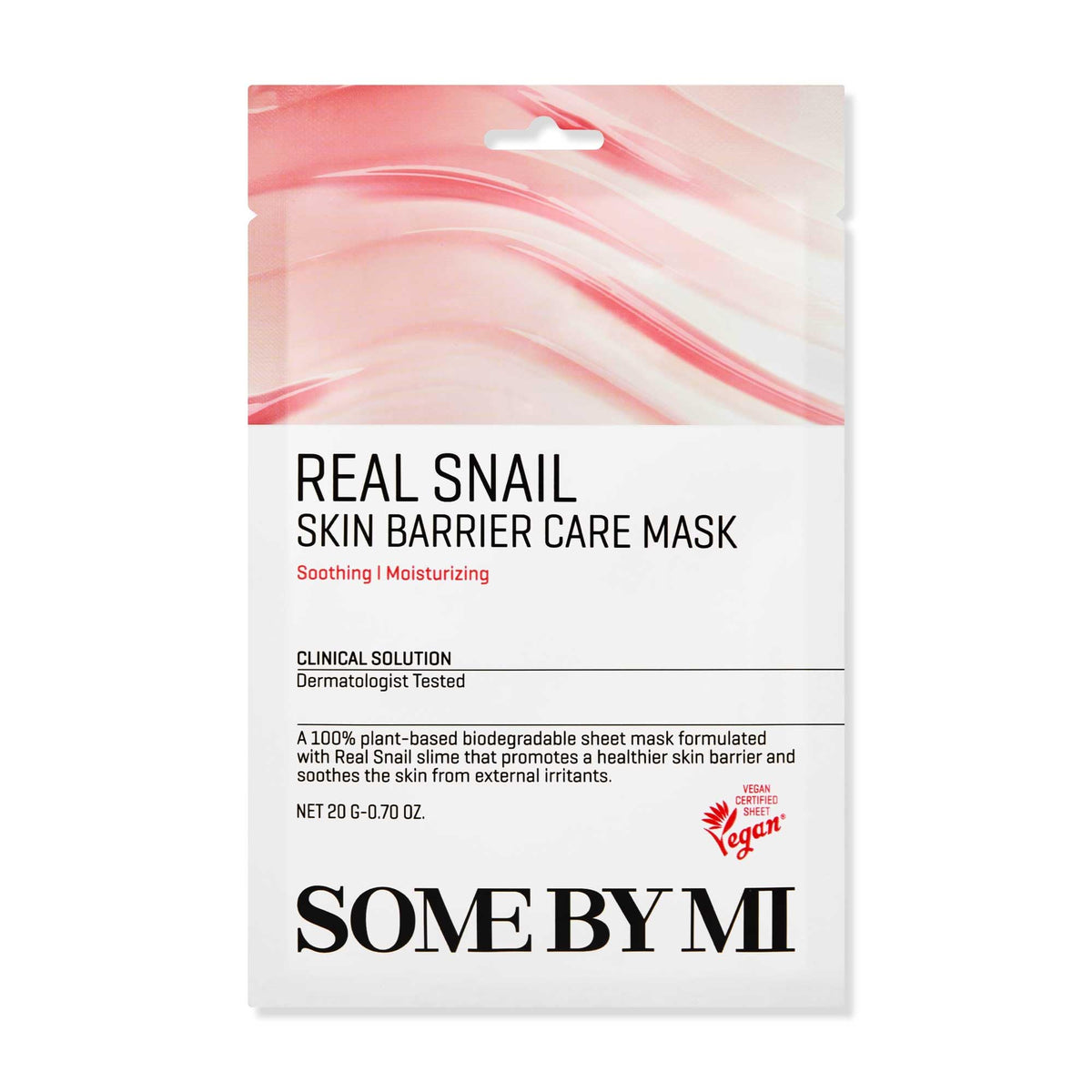 Some By Mi Real Snail Skin Barrier Care Mask - 10 Vegan Korean Sheet Masks For Sensitive Skin