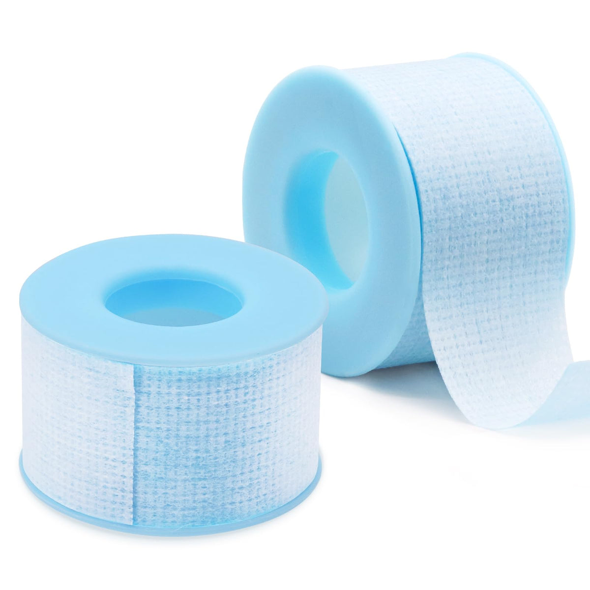 Embagol Blue Silicone Gel Lash Tape For Eyelash Extensions - Easy Tear, 2 Rolls, Medical Grade