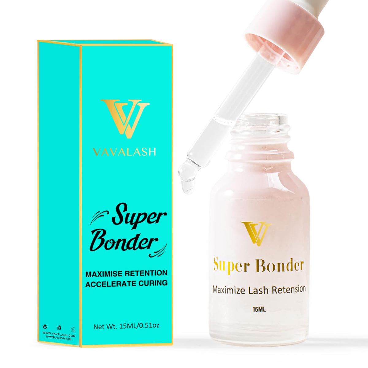 Vavalash Lash Bonder - Glue Accelerator For Eyelash Extensions, 15Ml, Water & Oil Proof