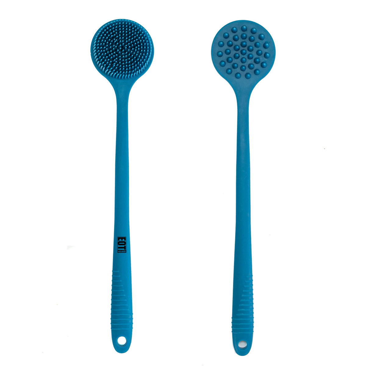 Eot Wellness Bendable Silicone Body Brush & Hair Scrubber - Blue Sapphire Back Scrubber