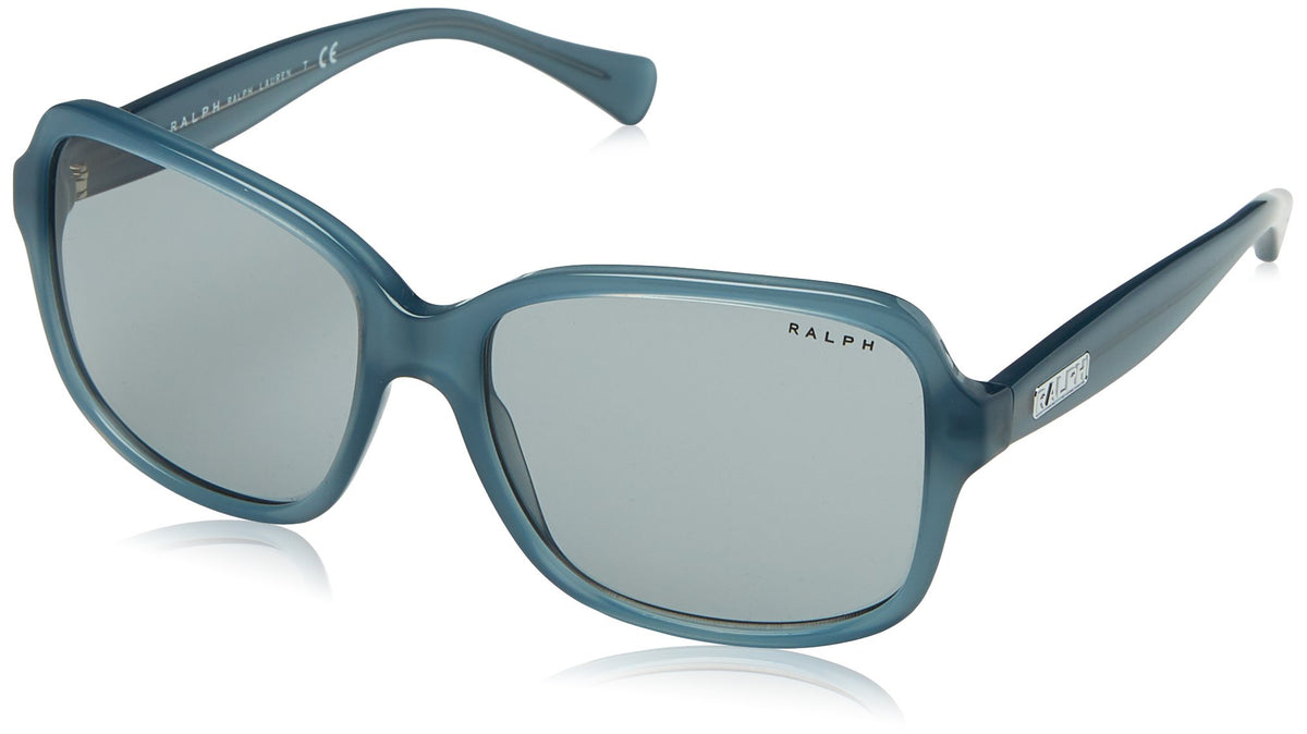 Ralph By Ralph Lauren Women'S 56Mm Square Sunglasses, Milky Smoke Teal/Grey Solid