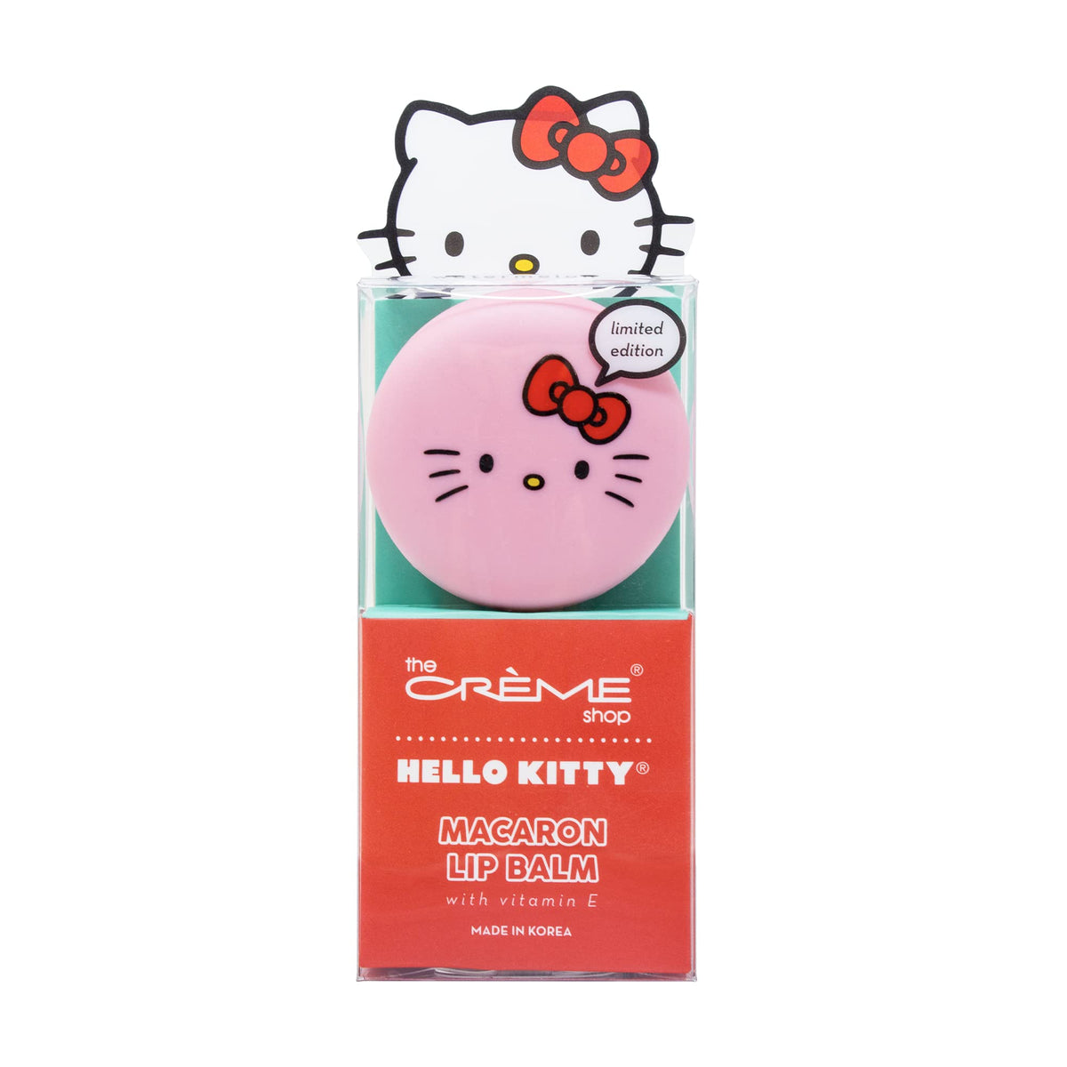 The Crème Shop Hello Kitty Macaron Lip Balm - Watermelon Flavor, 1 Count