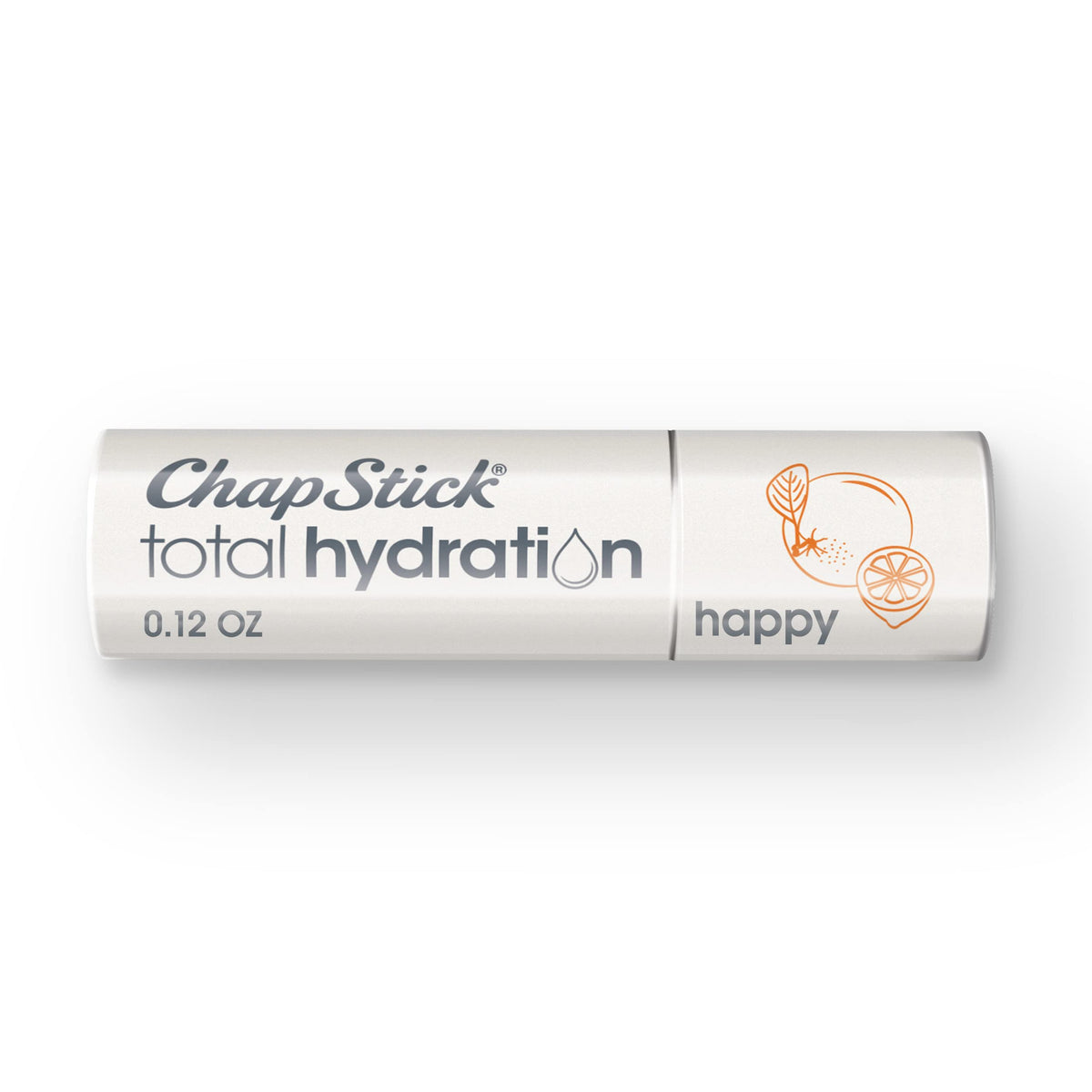 Chapstick Total Hydration Essential Oils Lip Balm, Happy Orange & Lemon, 0.12 Oz