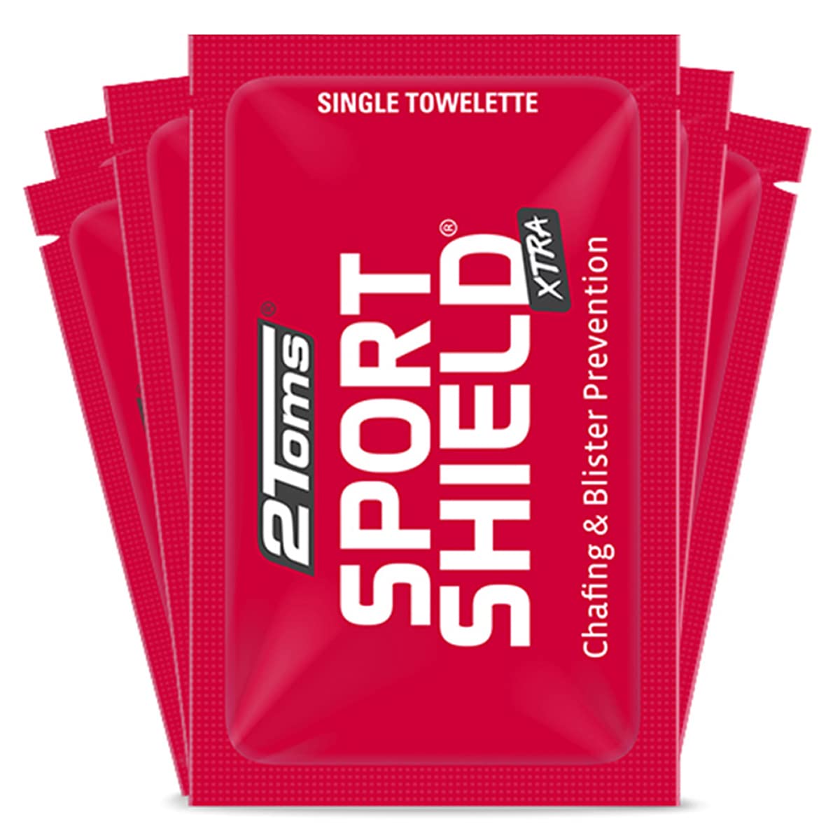 2Toms Sportshield Xtra Anti Chafe Towelettes, Waterproof Protection, 6-Pack