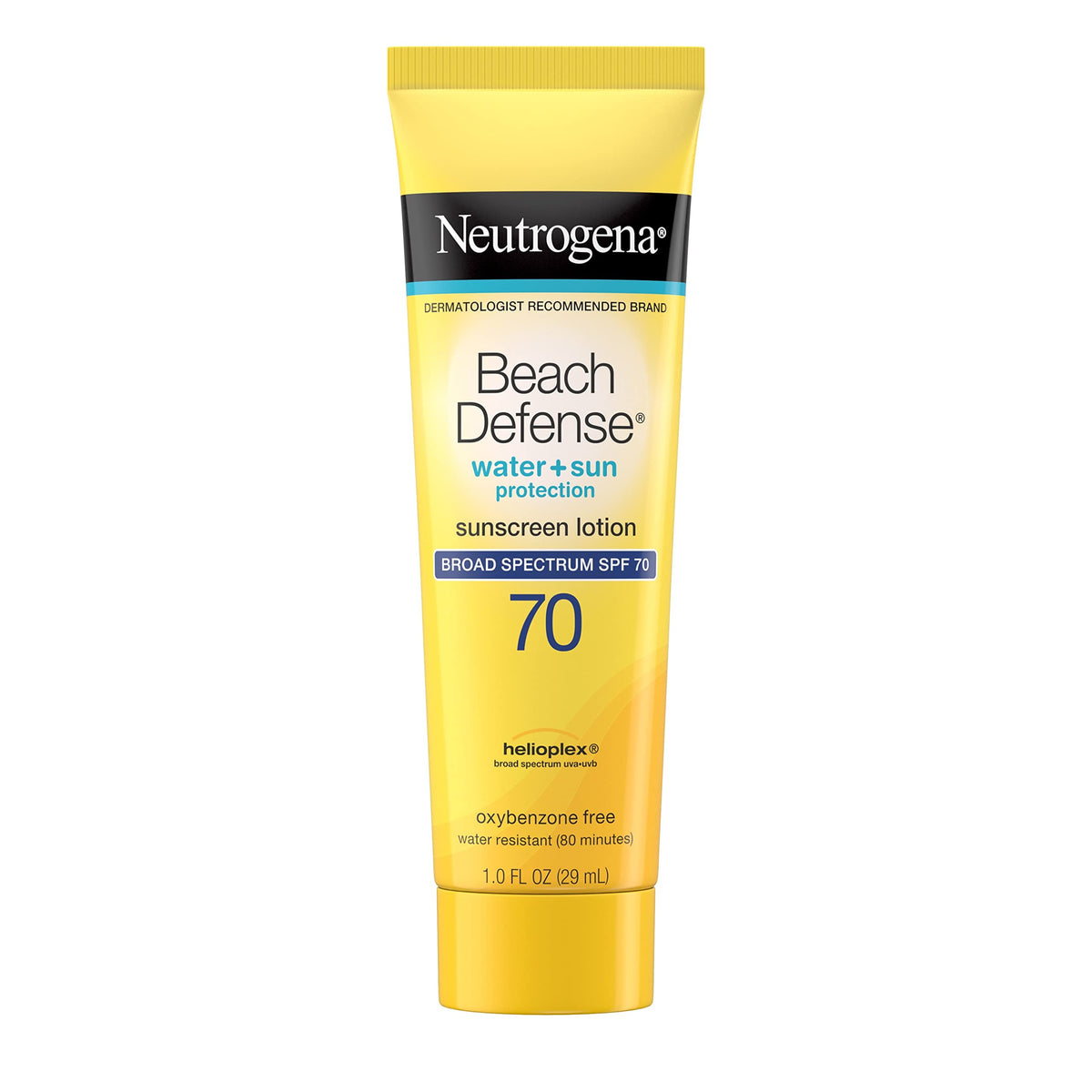 Neutrogena Beach Defense Spf 70 Sunscreen Lotion, Water Resistant, Oil-Free, 1 Fl Oz (48 Pack)