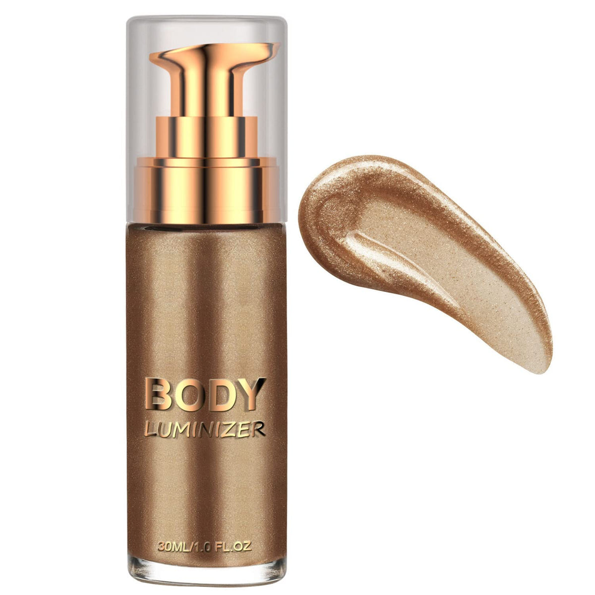 Sulily Body Luminizer - Waterproof Highlighter & Shimmer Lotion, Glistening Bronze, 1 Fl Oz