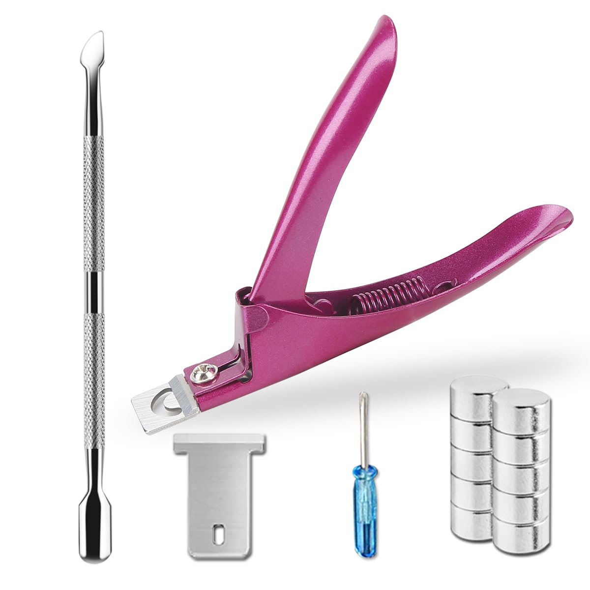 Dr.Nail Adjustable Nail Clippers With Magnets - Stainless Steel Nail Cutter For Acrylic Nails