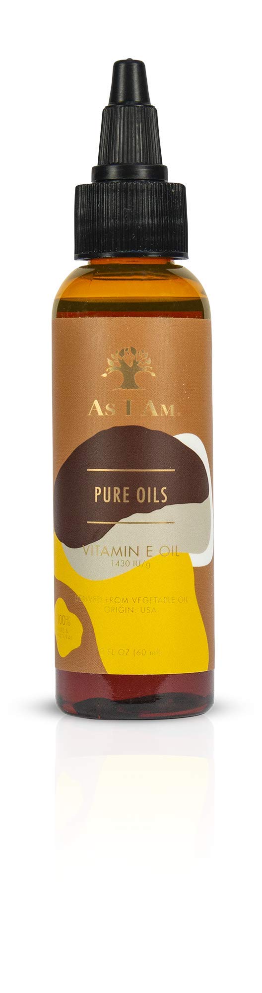 As I Am Vitamin E Oil - 100% Pure D-Alpha Tocopherol - Anti-Aging, 2 Fl Oz