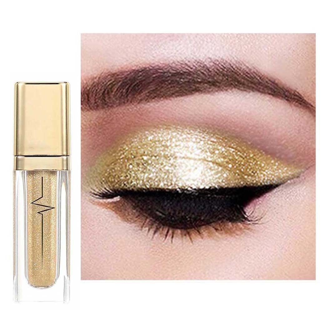 Kilshye Glitter Liquid Eyeshadow - E-Gold 6, High Pigment, Waterproof, Long Lasting, 0.16