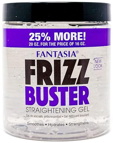 Fantasia Frizz Buster Straightening Gel, 20 Fl Oz - Pack Of 2 For Smooth, Sleek Hair