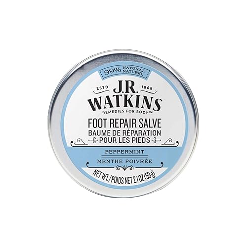 J.R. Watkins Peppermint Foot Repair Salve, 2.1 Ounce - Moisturizing & Soothing Treatment