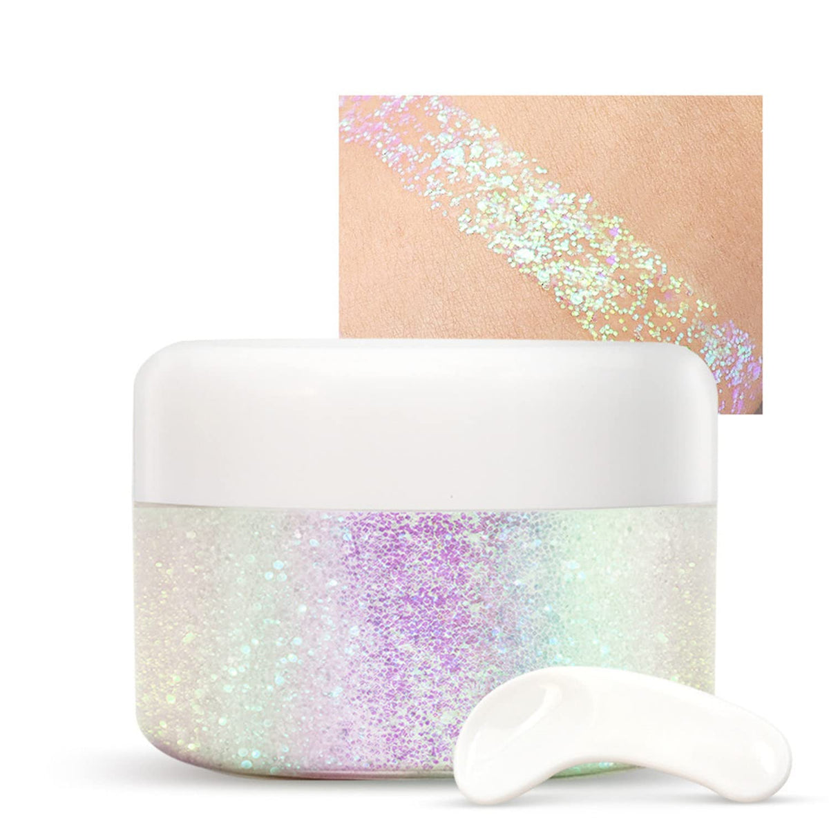 Springsugar Holographic Body Glitter Gel - Waterproof Sparkling Makeup For Face, Hair, & Lips 04