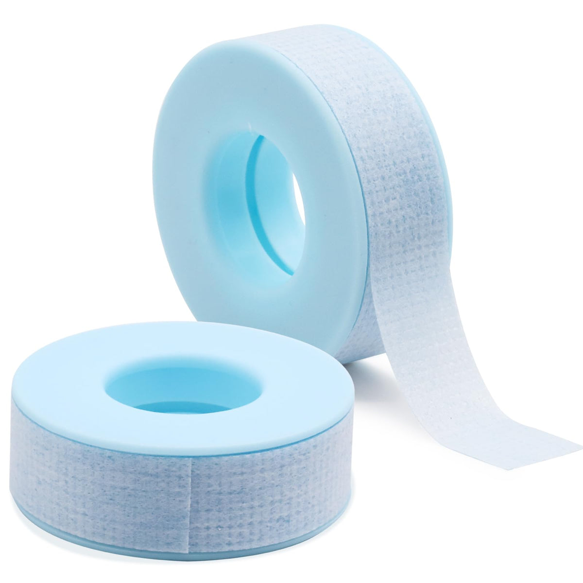 Embagol Blue Eyelash Tape For Extensions - Sensitive Silicone Gel, Easy Tear, 2 Rolls (0.49In)