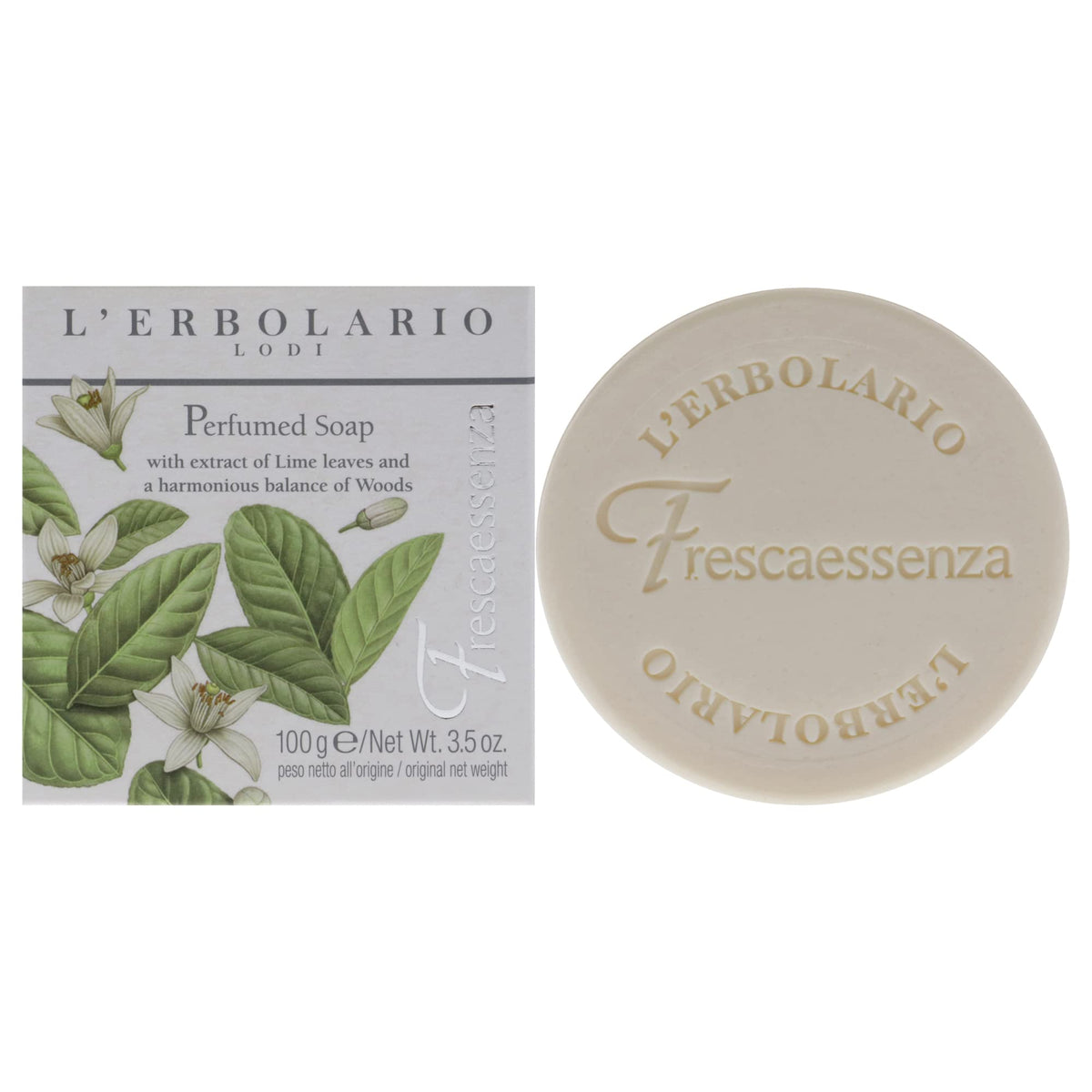 LErbolario Frescaessenza Perfumed Soap  Soap Bar Provides Gentle Cleansing Action  Perfumed Body Soap  Rich in Lentiscus  Sa